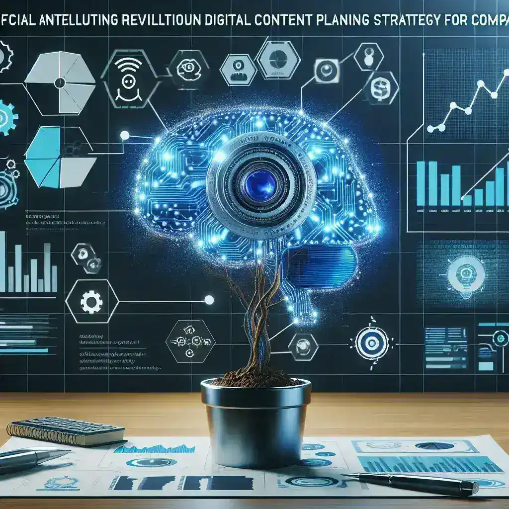 "Imagem ilustrativa de uma pessoa analisando dados em um computador, representando como a inteligência artificial transforma o planejamento de conteúdo e as estratégias digitais nas empresas."