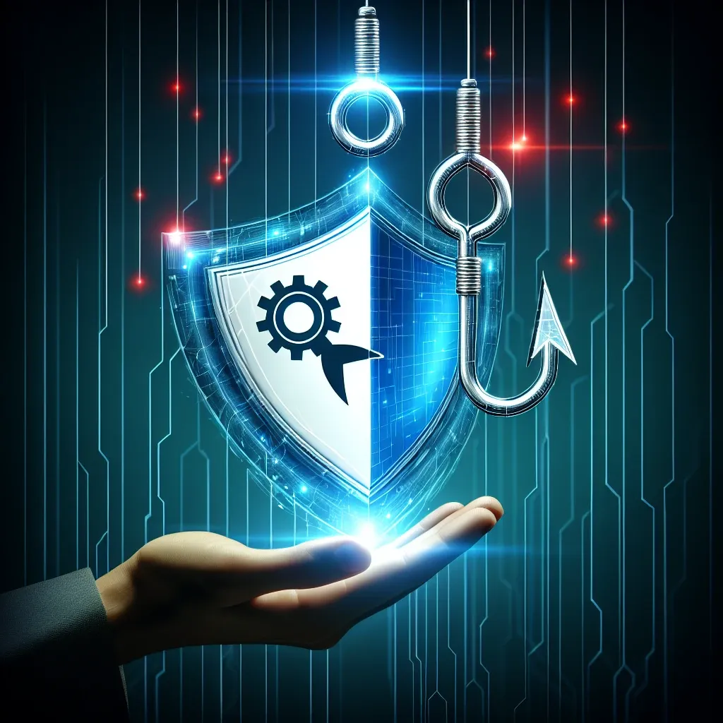 "Infographic illustrating key strategies to prevent phishing attacks from the article 'Como Evitar Ataques de Phishing: Guia Completo de Proteção Digital', featuring tips on email security, identifying suspicious links, and using two-factor authentication."