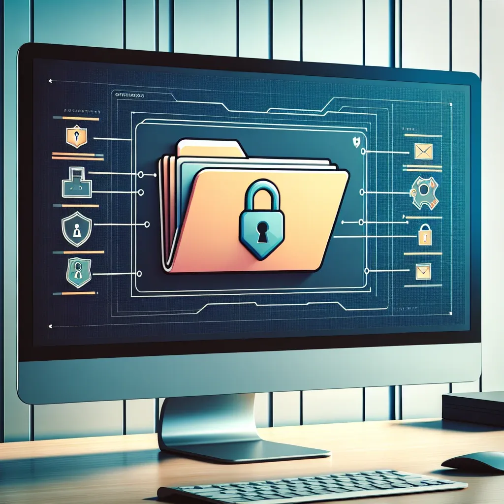 "Ilustração passo a passo de como proteger pastas com senha no Windows, mostrando a interface do sistema e as opções de segurança disponíveis."