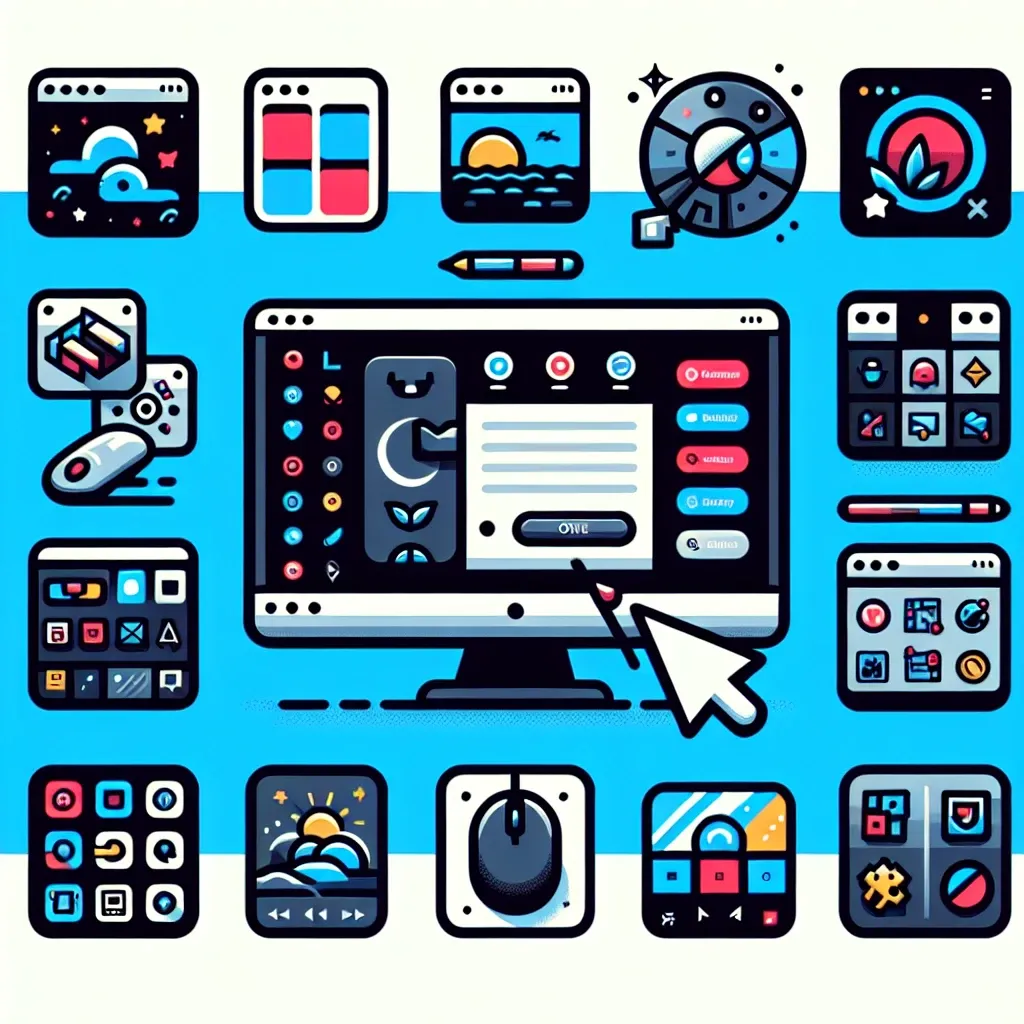 Alt text: "Imagem ilustrativa de como personalizar a área de trabalho do Windows, mostrando opções de personalização de ícones, papel de parede e tema."